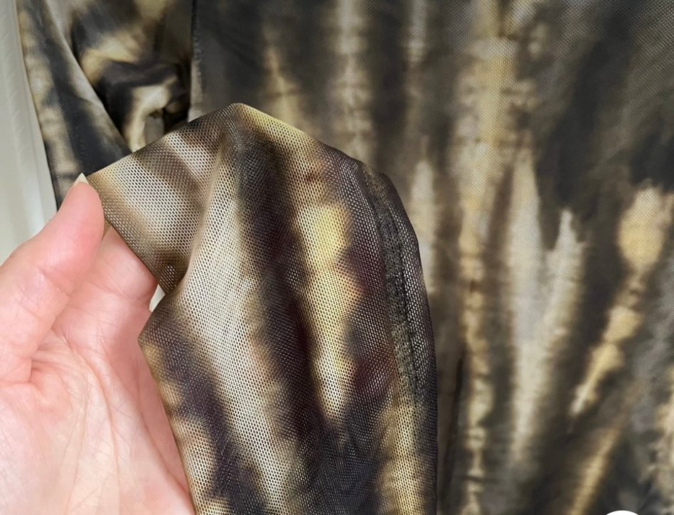 Kahverengi Transparan Uzun Kollu Balıkçı Yaka Bluz - Görsel 3