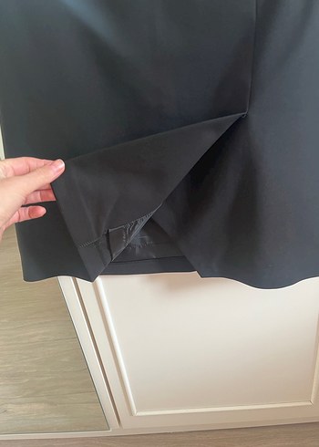 Siyah Mini Ofis Eteği - Görsel 2