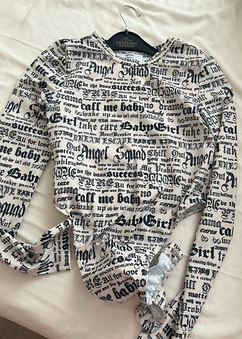 Baskılı Uzun Kollu Hamile Tişörtü - Görsel 2