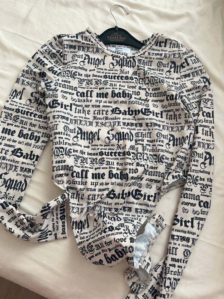 Baskılı Uzun Kollu Hamile Tişörtü - Görsel 2