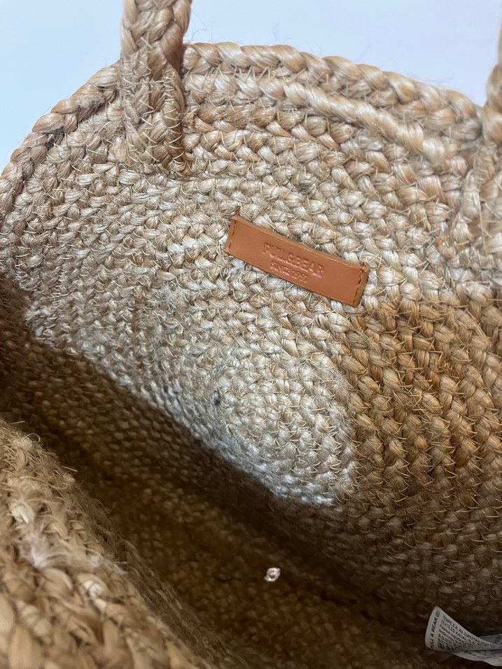 Bej Örgü Bohem Kadın Çanta Püsküllü - Görsel 2
