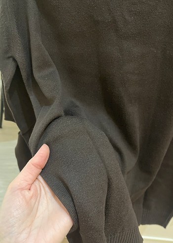 Kahverengi Kadın Uzun Kollu Triko Kazak - Görsel 3