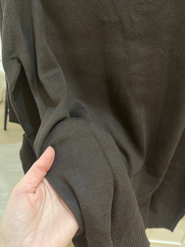 Kahverengi Kadın Uzun Kollu Triko Kazak - Görsel 3