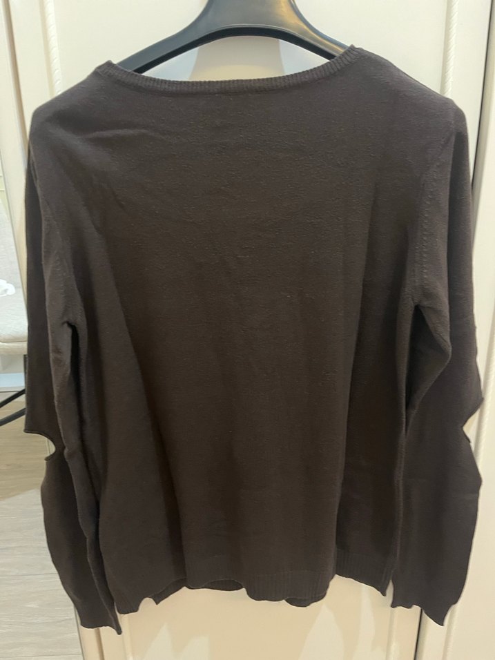 Kahverengi Kadın Uzun Kollu Triko Kazak - Görsel 2