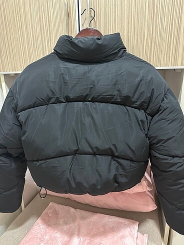 s Beden siyah Renk Şişme kısa mont