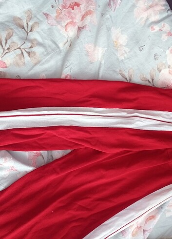 s Beden bordo Renk bol paça kırmızı eşofman altı