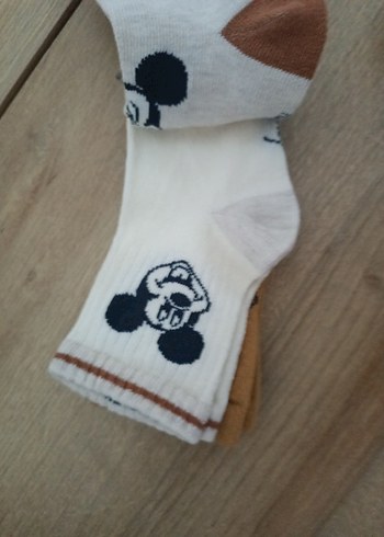 Çocukları için Baskılı Kahverengi Çorap - Görsel 3