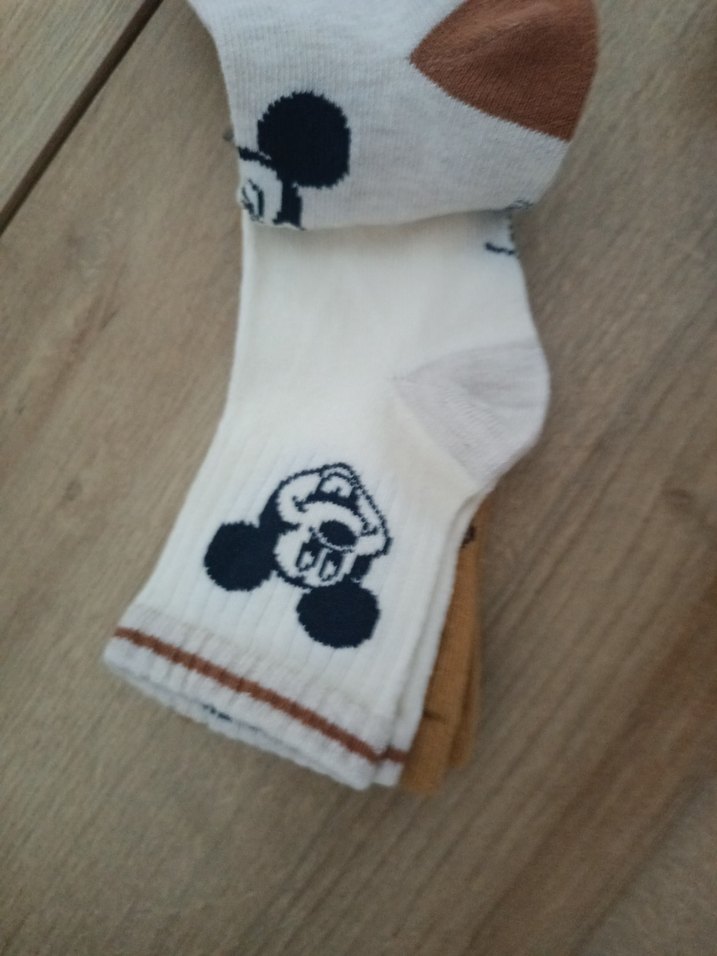 Çocukları için Baskılı Kahverengi Çorap - Görsel 3