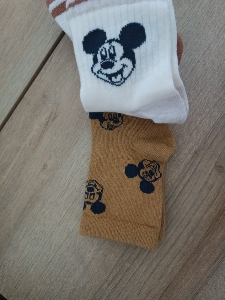 Çocukları için Baskılı Kahverengi Çorap - Görsel 4