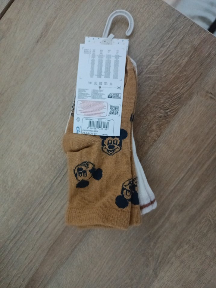 Disney Baby Erkek Çocuk Baskılı Çorap 3'lü - Görsel 2