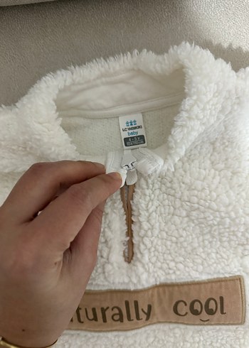 Erkek Çocuk Beyaz Peluş Sweatshirt - Görsel 3