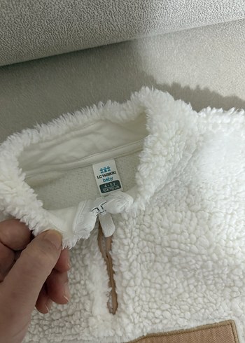 Erkek Çocuk Beyaz Peluş Sweatshirt - Görsel 4