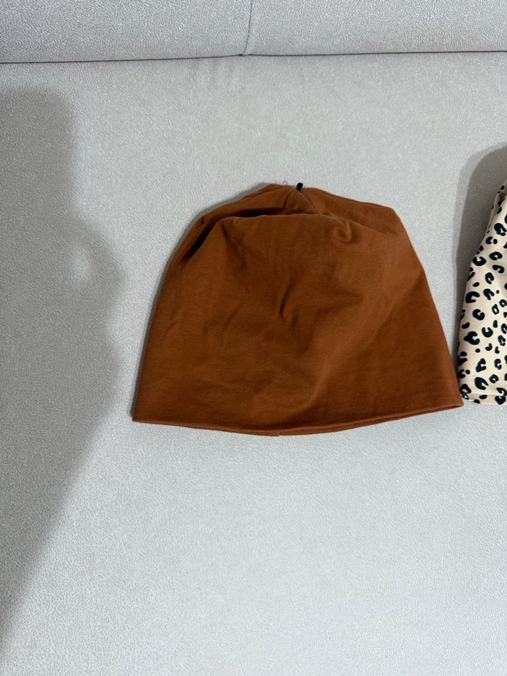 Çocuk Leopar Desenli ve Kahverengi Bere Seti - Görsel 3