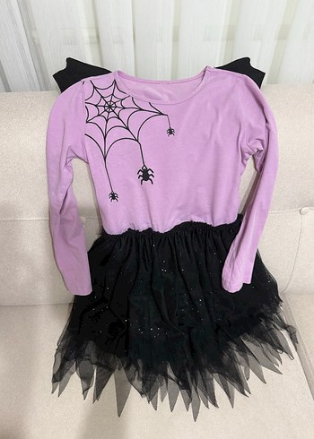 Uzun Kollu Pembe Goth Kız Elbisesi - Görsel 3