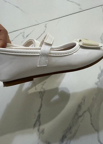 LCW STEPS Beyaz Fiyonk Detaylı Kız Babet - Görsel 4