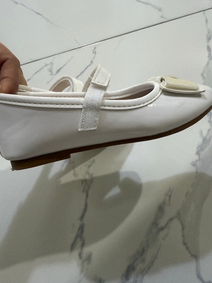 LCW STEPS Beyaz Fiyonk Detaylı Kız Babet - Görsel 4