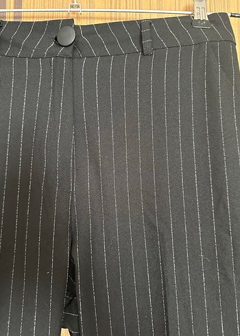 36 Beden Çizgili Kumaş Kadın Pantolon