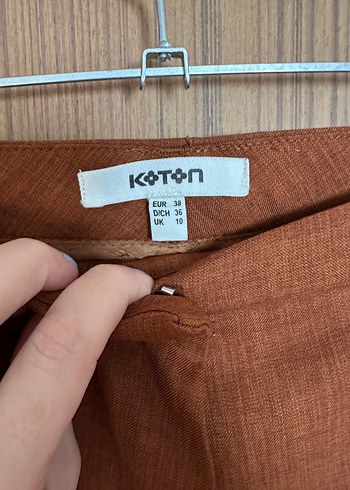 38 Beden kahverengi Renk Kumaş Kahverengi Kadın Pantolon