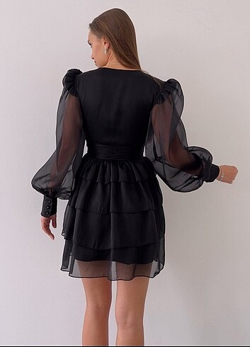Collection B Siyah tül elbise