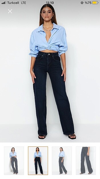 GECE MAVİSİ WİDE LEG JEANS
