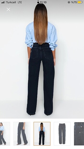 Trendyol & Milla GECE MAVİSİ WİDE LEG JEANS