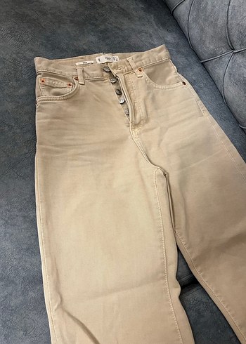 mango bej kot pantolon - Görsel 2