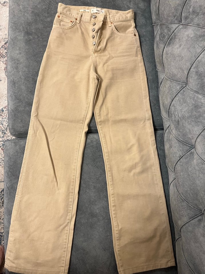 mango bej kot pantolon - Görsel 3