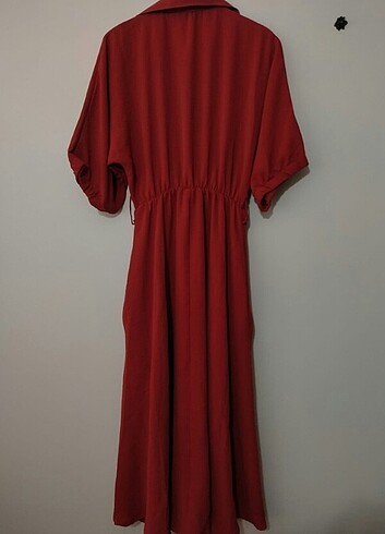 Zara Kiremit renkli ayrobin elbise