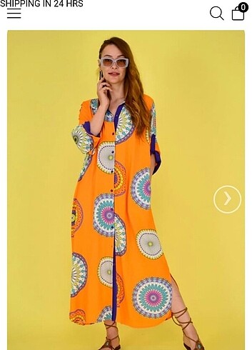 Mandala desen gömlek elbise