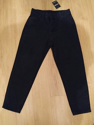 Etiketli topshop siyah mom jean