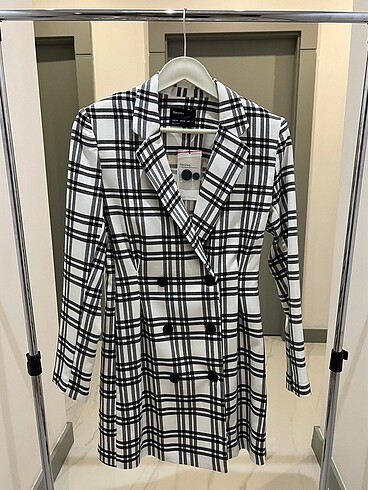 Bershka bershka ekoseli blazer elbise