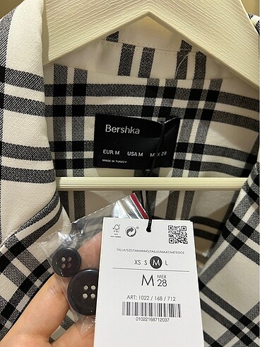 m Beden bershka ekoseli blazer elbise