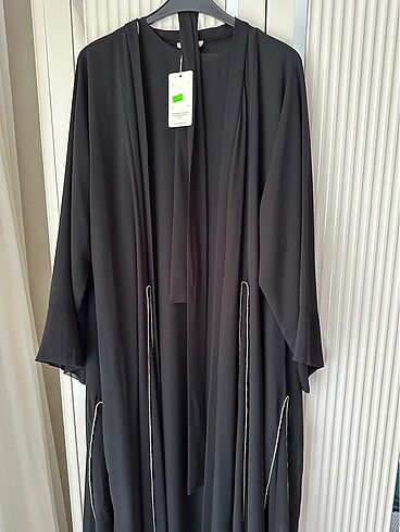 Diğer Siyah taş detaylı abaya