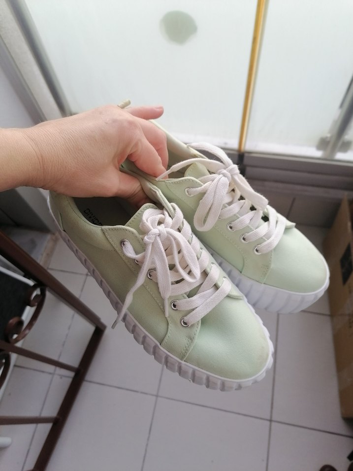 Yeşil Dolgu Topuklu sneaker Kadın Spor Ayakkabı - Görsel 3