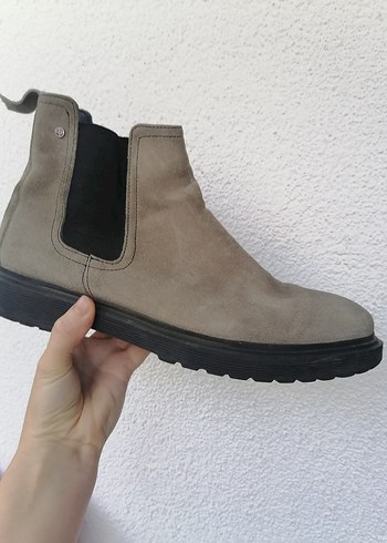 Gri süet Erkek Sokak Stili lastikli   Bot 44 numara - Görsel 3