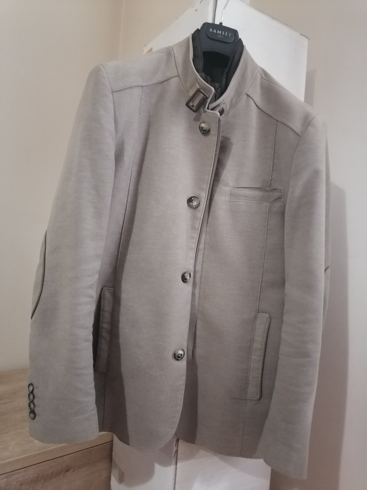 Düğmeli Gri Erkek Ceket beymen business marka - Görsel 2