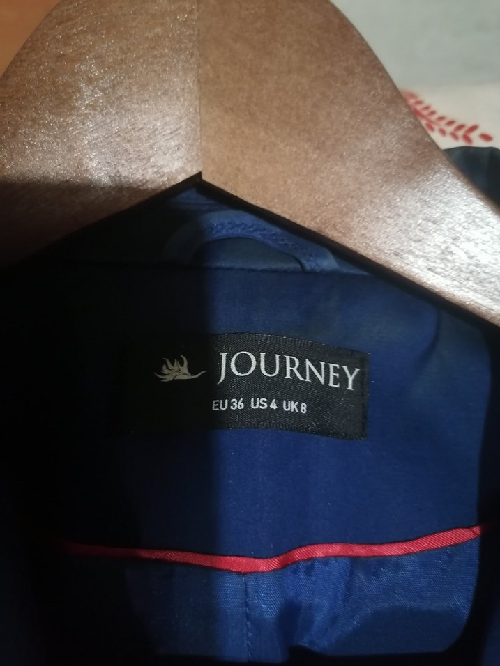 Düğmeli Kısa Kollu Lacivert Kadın Blazer - Görsel 4