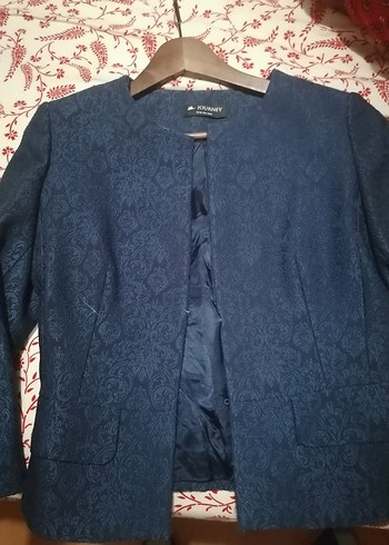 Düğmeli Lacivert Kadın şık Ceket - Görsel 2