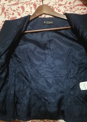 Düğmeli Lacivert Kadın şık Ceket - Görsel 4