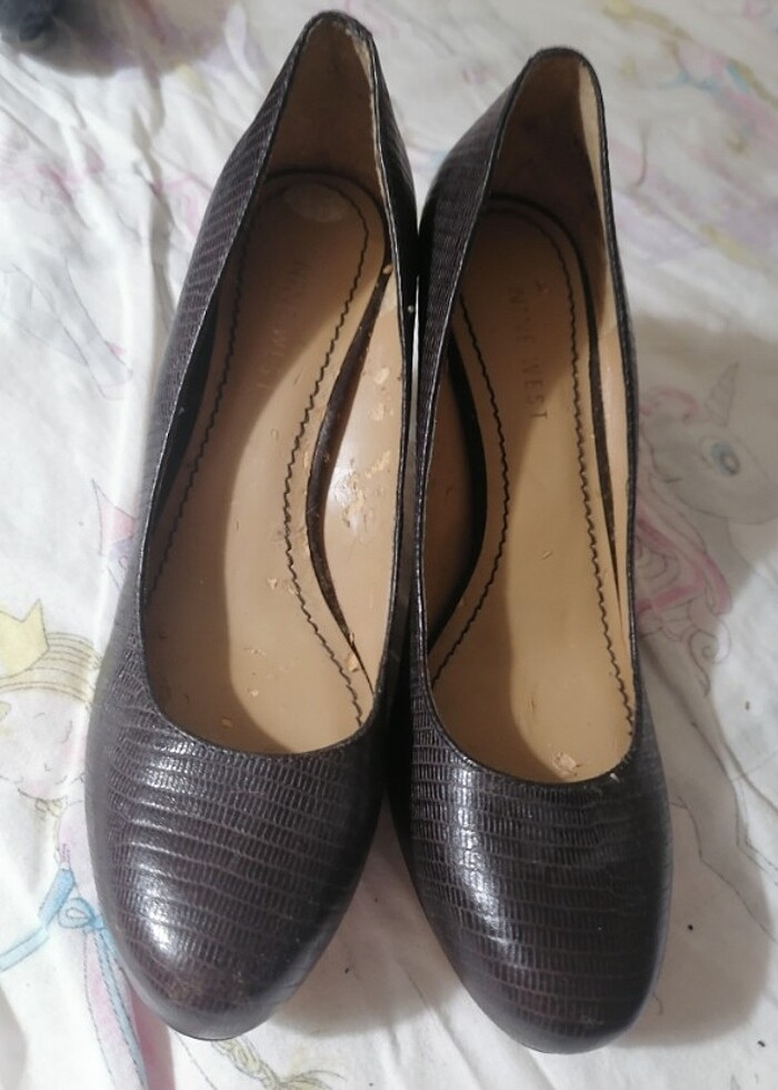 Nine west kahverengi klasik ayakkabı - Görsel 2