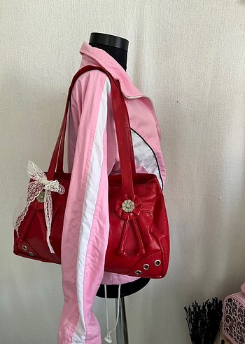 American Vintage vintage y2k cherry red çanta