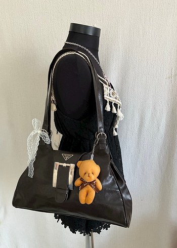 American Vintage Prada model charmlı vintage Çanta