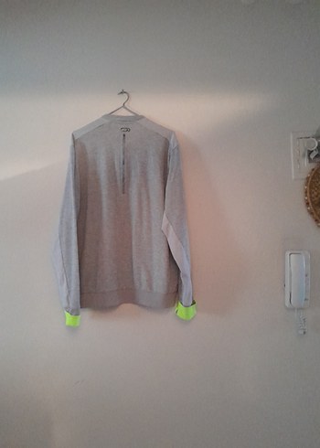 Gri Uzun Kollu Oversize Kadın Sweatshirt - Görsel 2