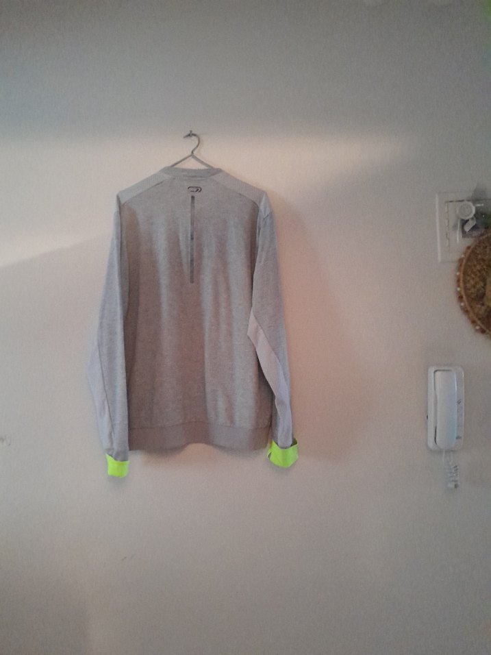 Gri Uzun Kollu Oversize Kadın Sweatshirt - Görsel 2