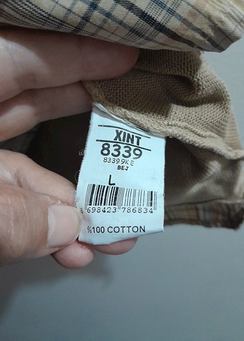 Bej Keten Erkek Uzun Kollu Gömlek - Görsel 3