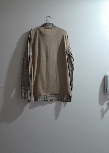 Bej Keten Erkek Uzun Kollu Gömlek - Görsel 2