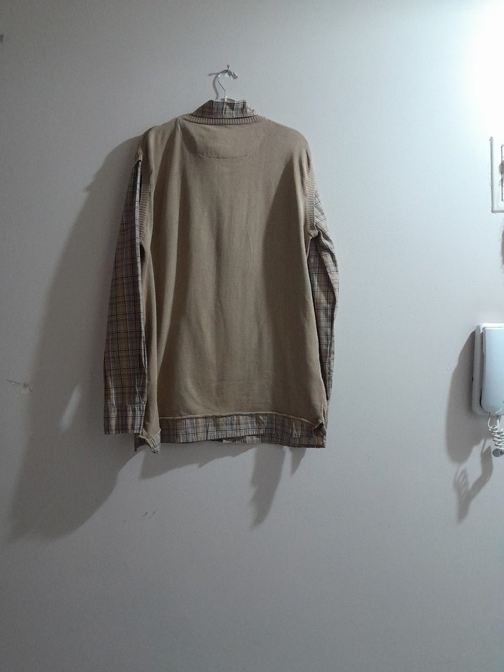 Bej Keten Erkek Uzun Kollu Gömlek - Görsel 2