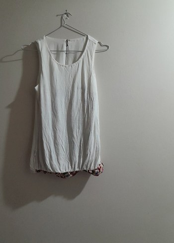 Çiçek Desenli Bohem Kolsuz Bluz - Görsel 4