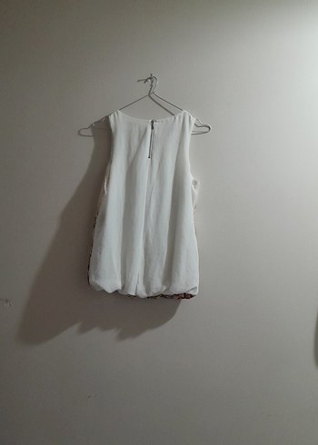 Çiçek Desenli Bohem Kolsuz Bluz - Görsel 2