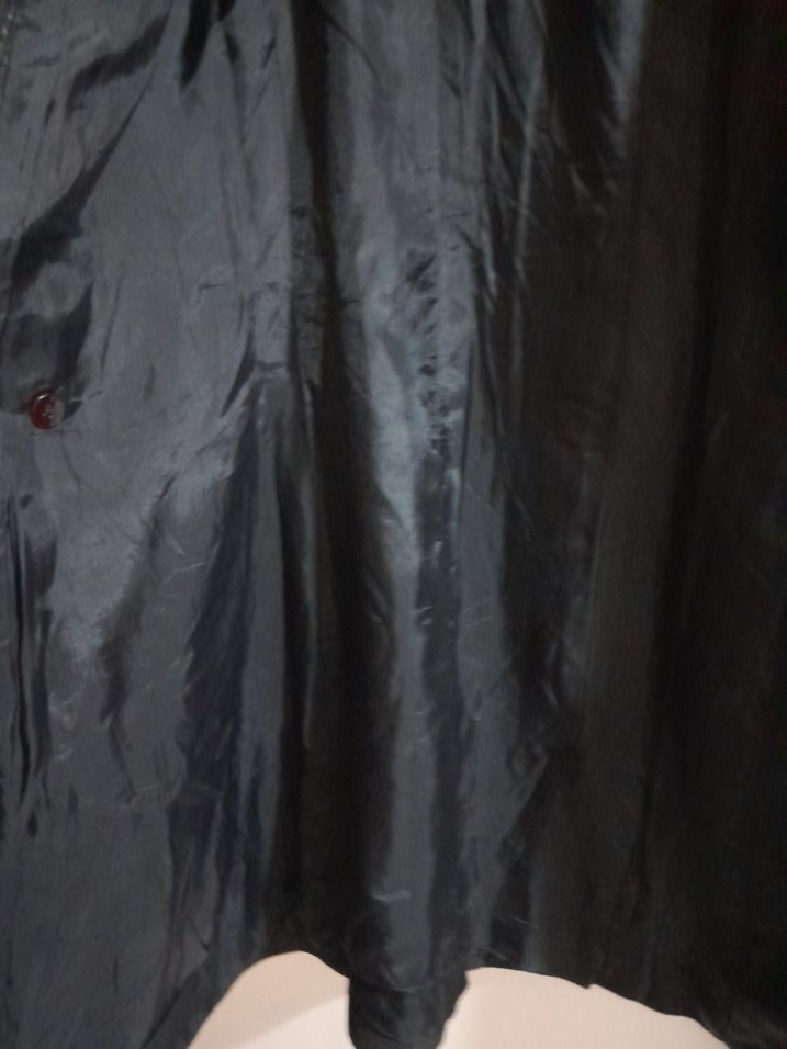 Düğmeli Siyah Kadın Kaban - Görsel 3